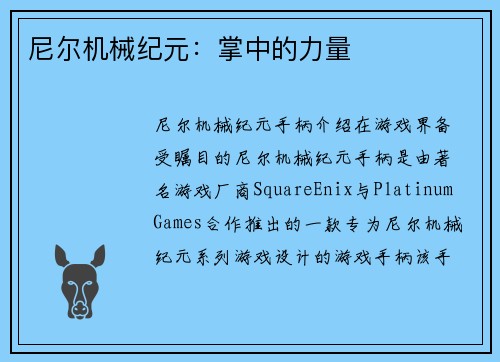 尼尔机械纪元：掌中的力量